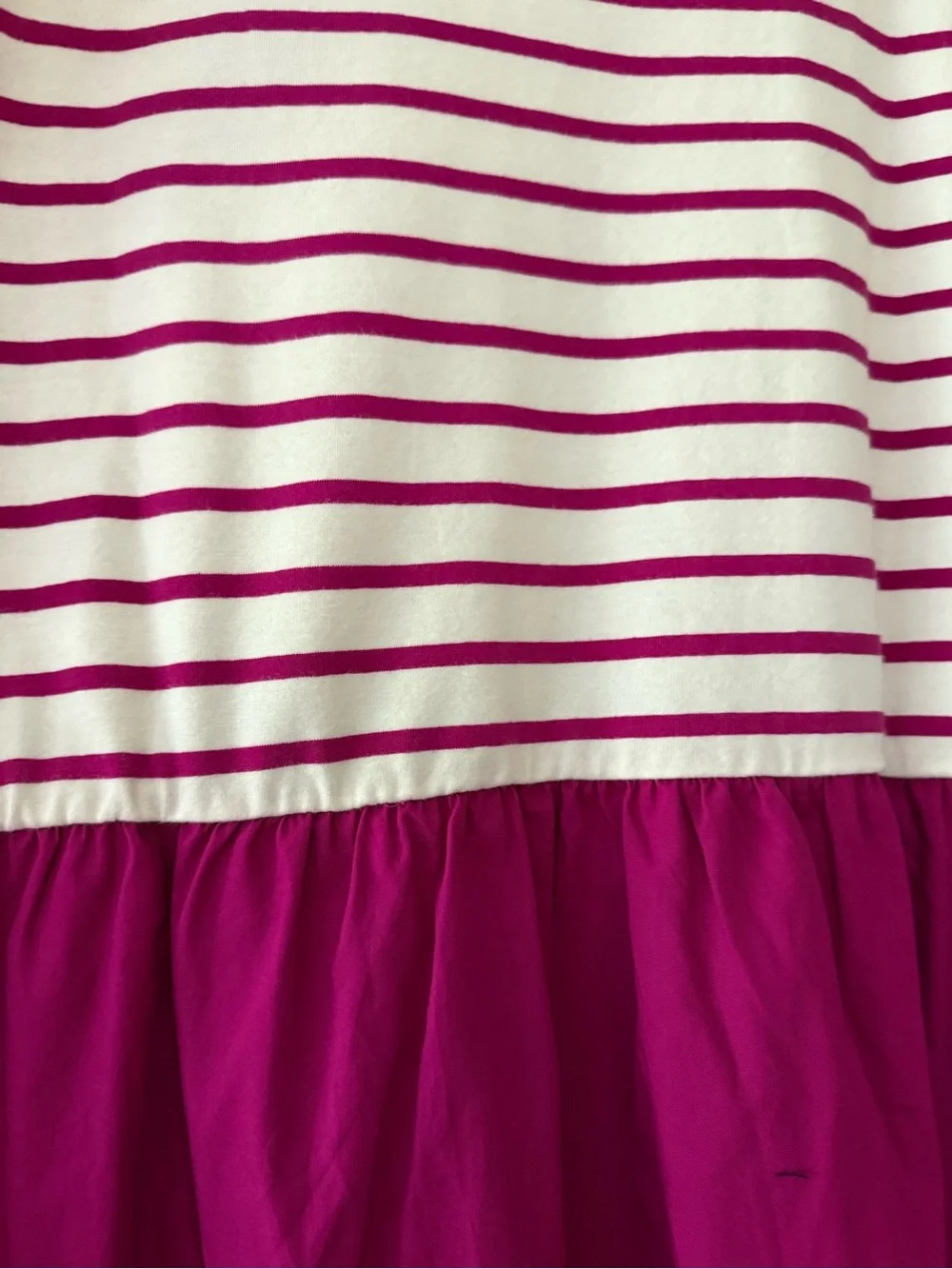 Striped Tee & Fuchsia Midi Skirt Dress - Brand: J Crew